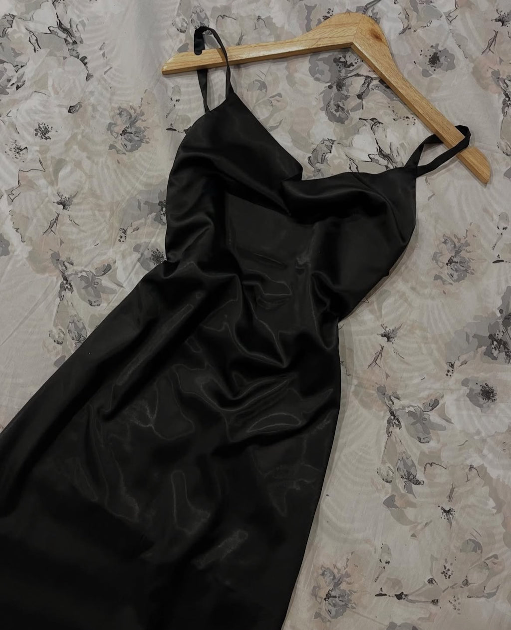 Black Silk Slip Dress