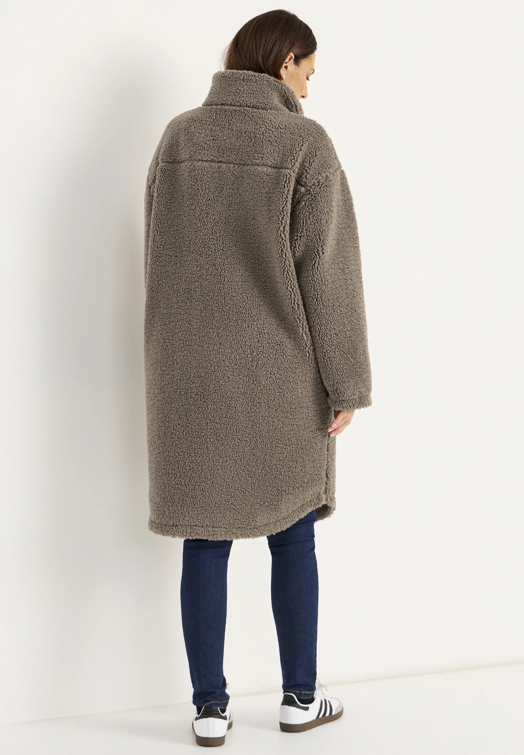 WITH HIGH COLLAR - Winter coat - nougat